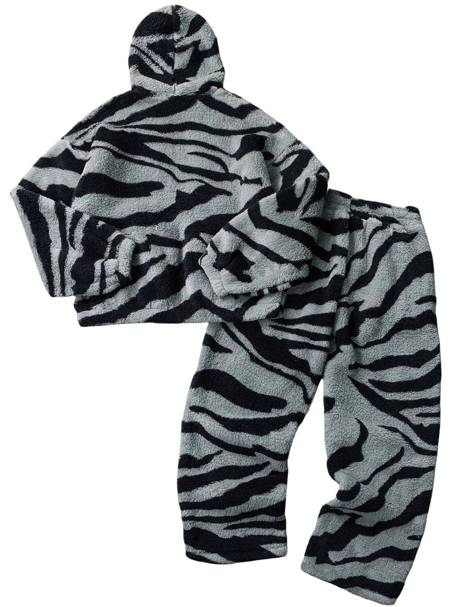 Fluffy Zebra Print Set – Token Miami