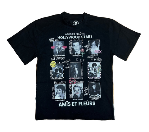 Hollywood Stars Rhinestone Tee (Black)