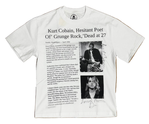 "Kurt Cobain" Rhinestone Tee