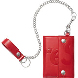 Leather Chain Wallet (Red)