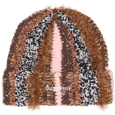 Supreme Tinsel Stripe Beanie (Brown)