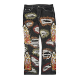 Crimson Fusion Black Jeans