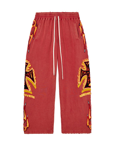 LA FLARE SWEATS (RED)