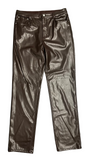Brown Skinny Faux Leather Pants