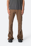 Zipper Flare Denim (Brown)