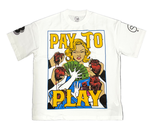 Pay To Play "No Feelings" Tee (White)