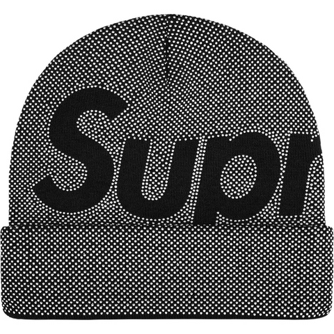 Studded Knockout Big Logo Beanie (Black)