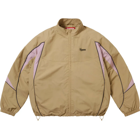 Contrast Piping Track Jacket (Tan)