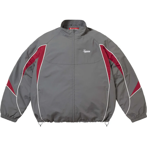 Contrast Piping Track Jacket (Gray)