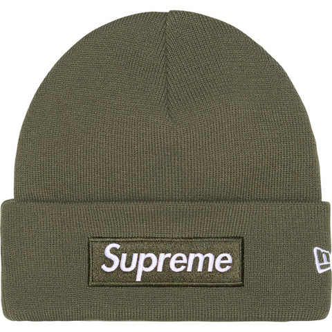 New Era Box Logo Beanie (Light Olive)