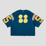 KAPITAL JERSEY OVERSIZED FOOTBALL T-SHIRT NAVY