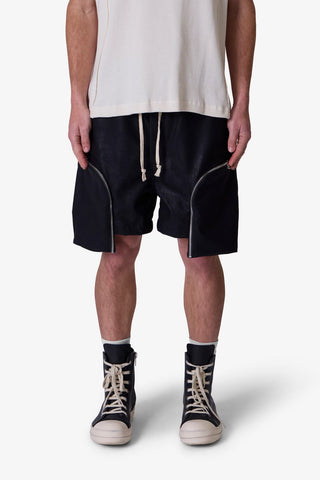 Mnml Leather Pocket Geo Shorts