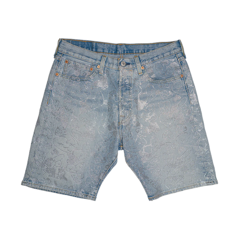 Emotions Rhinestone Denim Jorts (Light Wash)