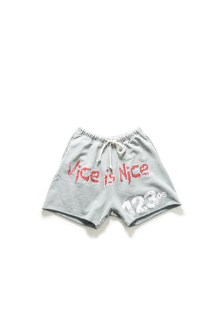 RRR 123 VICE IS NICE GYMBAG GREY SHORTS