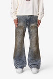 Oil Stain Iron Cross Denim (Blue)
