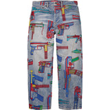 Guns Loose Fit Jeans (Washed Blue)