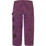 Leather Applique Double Knee Painter Pant (Purple)