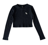 CH Logo Thermal Cropped Longsleeve (Black)