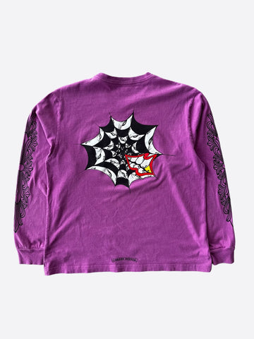 Matty Boy Purple Spider Web Longsleeve T-Shirt