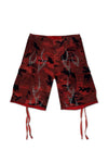 Hellstar Studded Cargo Shorts Red