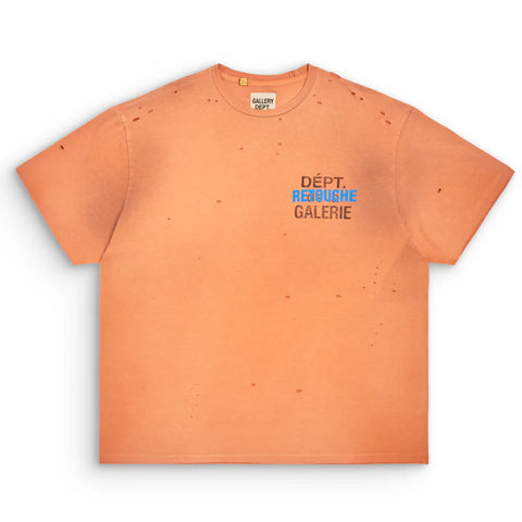 GALLERY DEPT RETOUCHE DAMAGED FRENCH TEE ORANGE