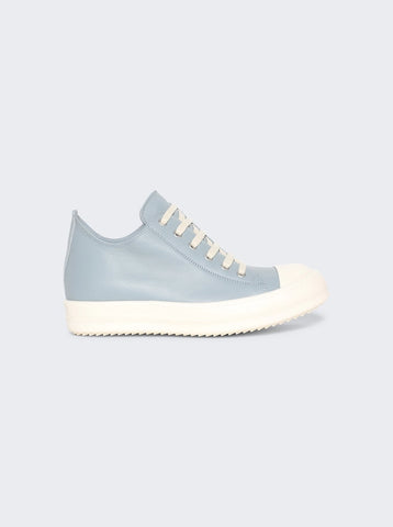 Rick Owen Scrape In Pelle Low Sneaks Pale Blue/Milk