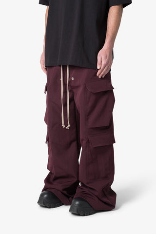 MNML Rave Double Cargo Pants Plum