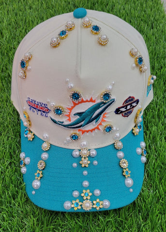Dolphins Classic Rhinestone SnapBack