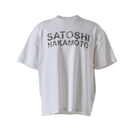 Satoshi Nakamoto Pearl Studded Logo Tee White