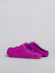 Marni Fuchsia long-hair calfskin Slides