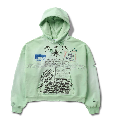 SON OF SAL HOODED SWEATSHIRT - MINT GREEN