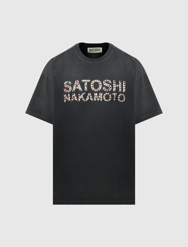 Satoshi Nakamoto Studded Logo Tee