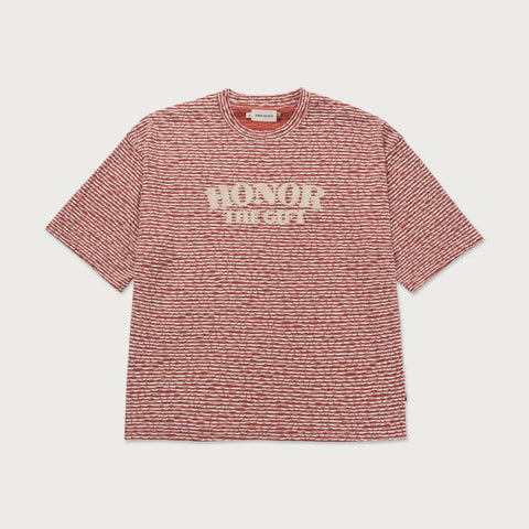 Honor The Gift Stripe Box T-Shirt Brick