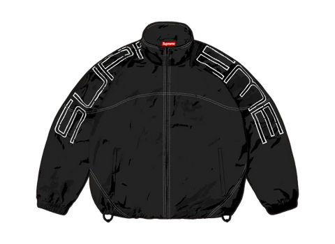 Supreme Spellout Embroidered Track Top Black