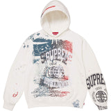 Overprint Hooded Sweatshirt (White)