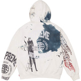 Overprint Hooded Sweatshirt (White)