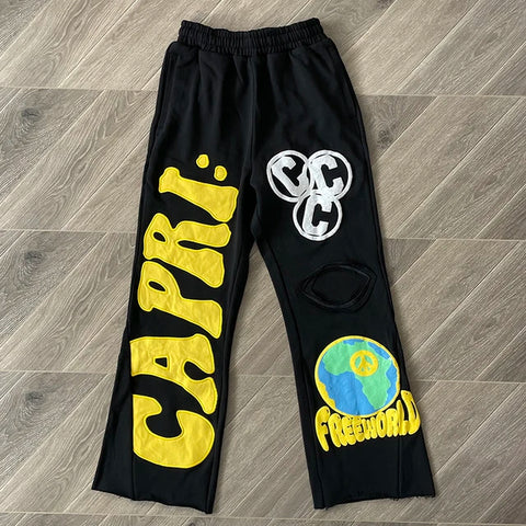 Project Capri Sweatpants Black/Yellow