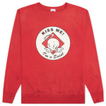 SAINT MICHAEL KISS ME CREW SWEATER - RED