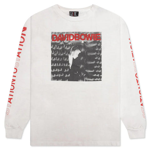 SAINT MICHAEL X DAVID BOWIE STATION L/S TEE - WHITE