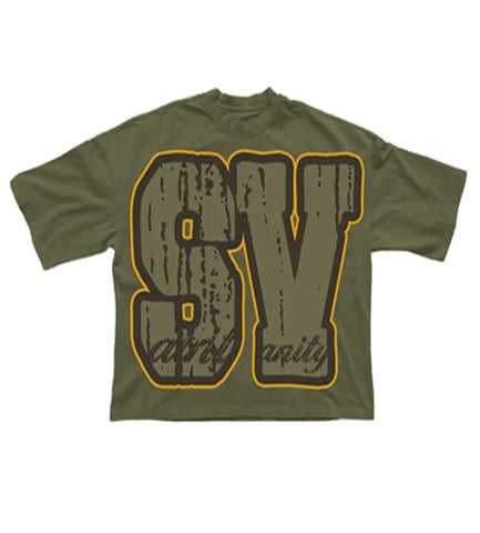 Saint Vanity SV Logo Tee Olive Green