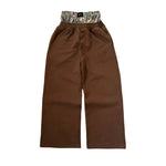 Awaited Faux Double Layered Sweatpants Brown