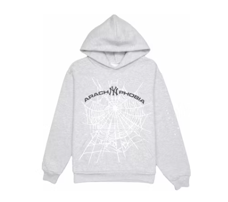 Sp5der Arach NY Phobia Hoodie Ash Grey