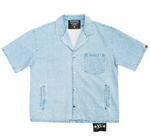 DENIM SHIRT CROP