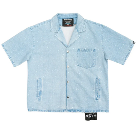 DENIM SHIRT CROP