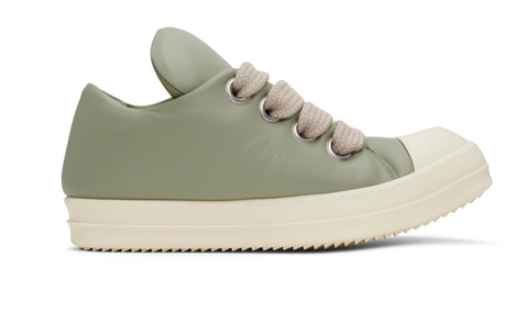 RICK OWENS Green Hollywood Jumbo lace Sneakers