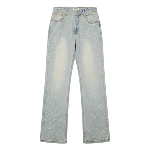Almost Someday Cosmo Straight Leg Denim - Light Blue