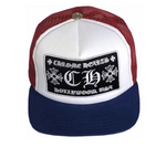 Chrome Hearts CH Hollywood Trucker Hat Red/White/Blue