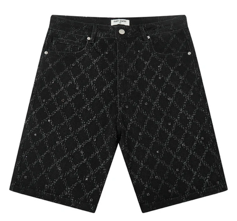 Gemstone Denim Jorts - Washed Black