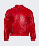 Cage Of Death Leather Jacket (Red)