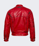 Cage Of Death Leather Jacket (Red)